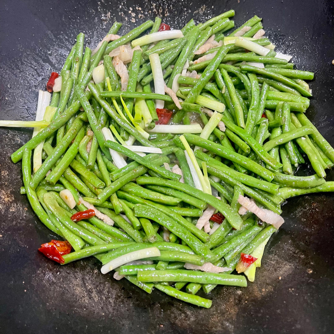 ㊙️肉丝炒缸豆，肉丝炒带豆，肉丝炒豆角非常下饭的一道菜