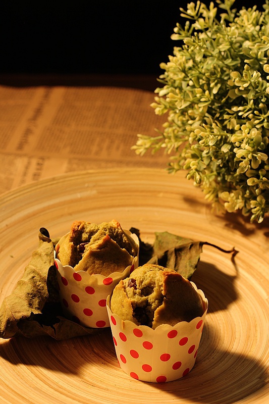 抹茶红豆玛芬
