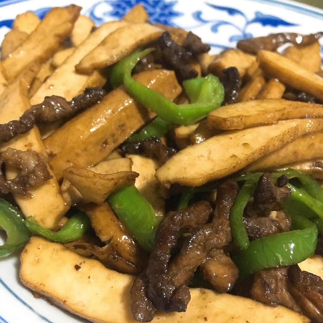 青椒肉丝炒豆腐干