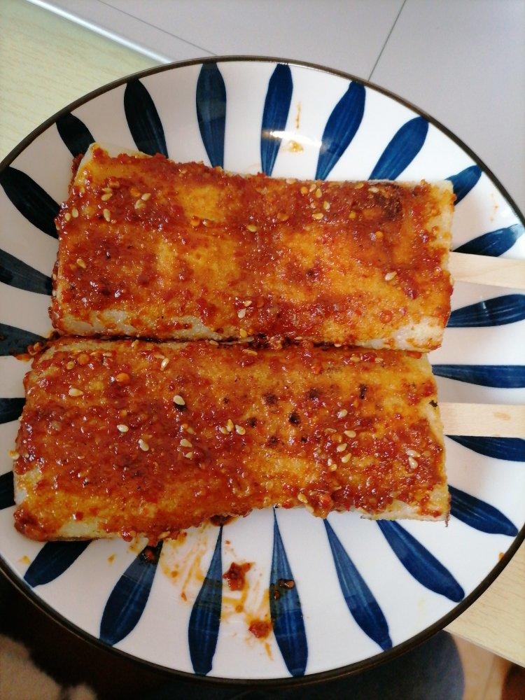 秒杀路边摊外酥里糯脆皮烤年糕