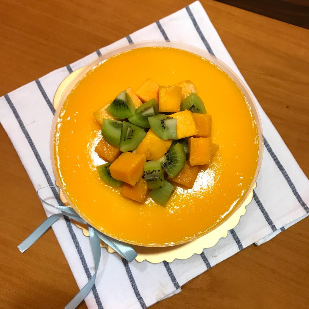 料超足的芒果慕斯蛋糕