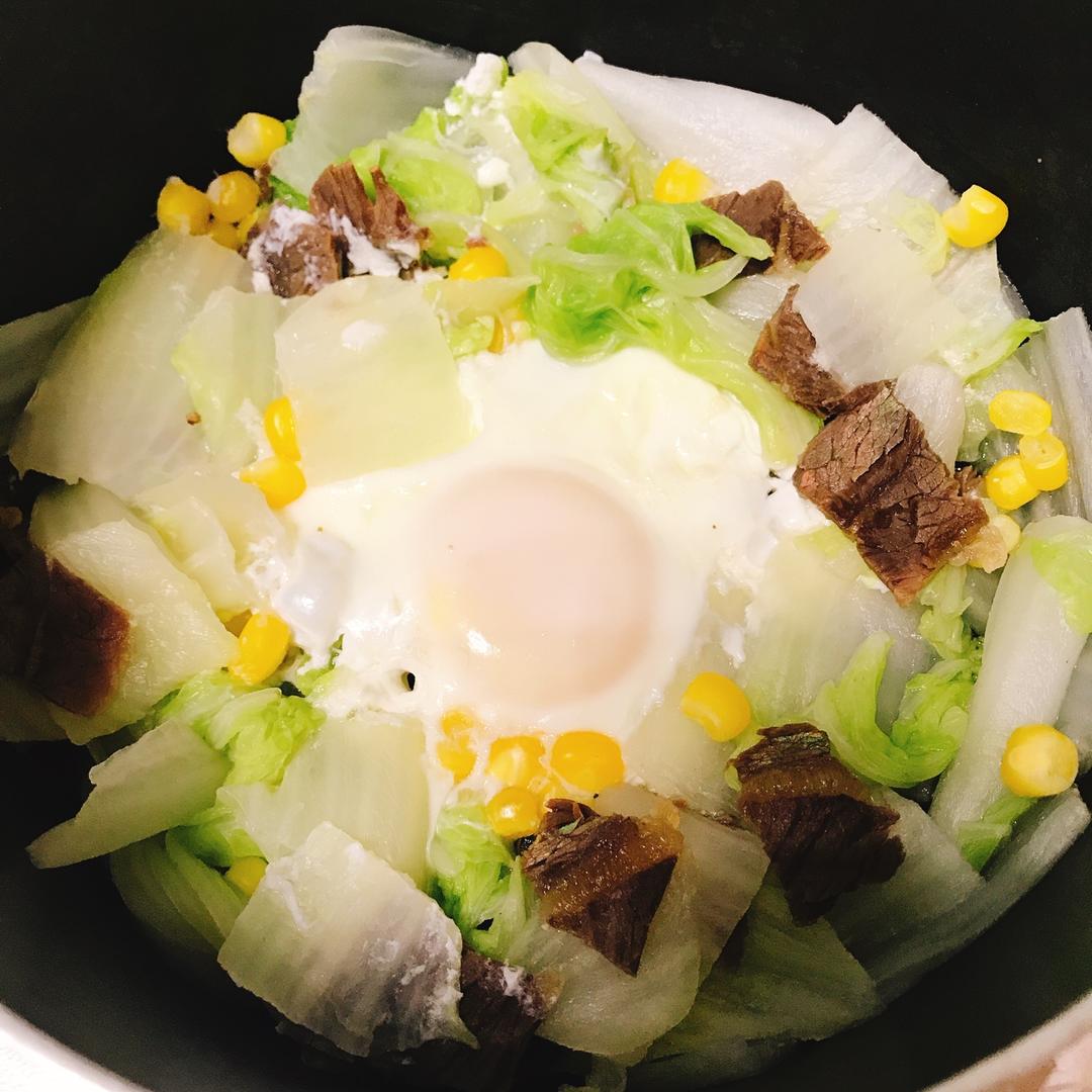 快手早餐料理-卷心菜烘蛋