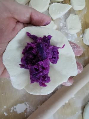 无油无糖紫薯饼的做法 步骤3