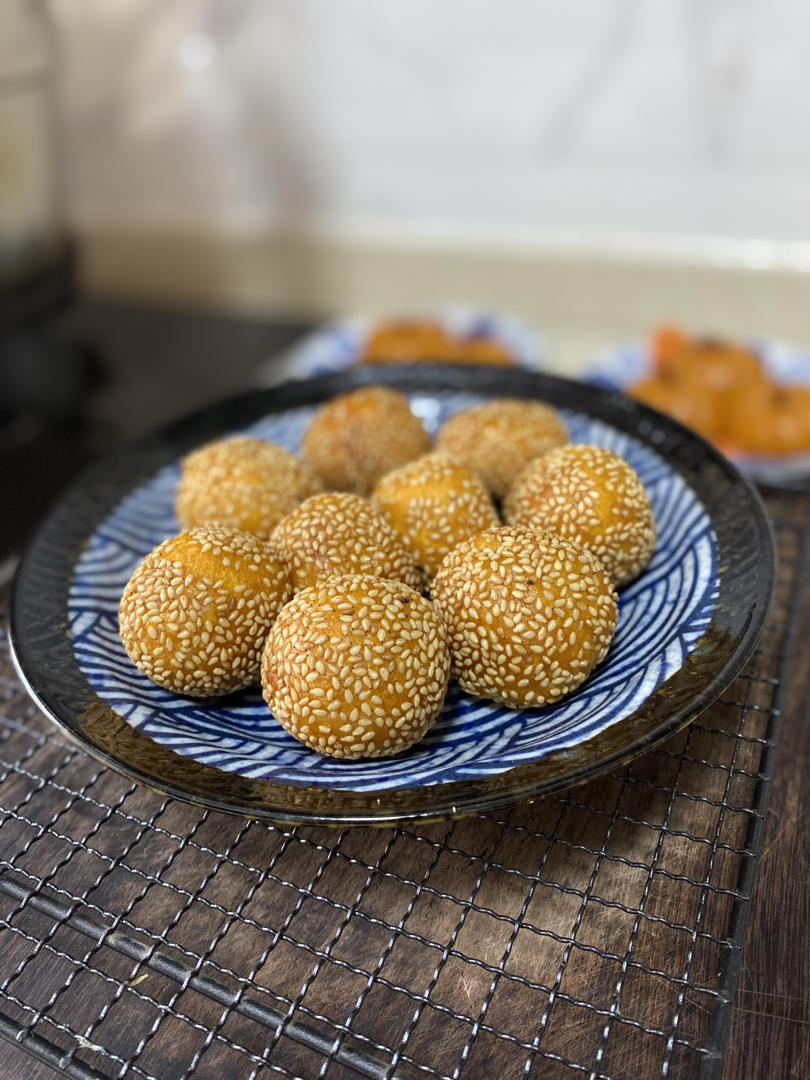 南瓜糯米圆子