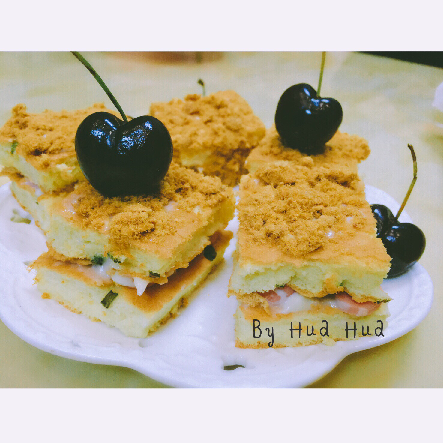 肉松戚风蛋糕卷