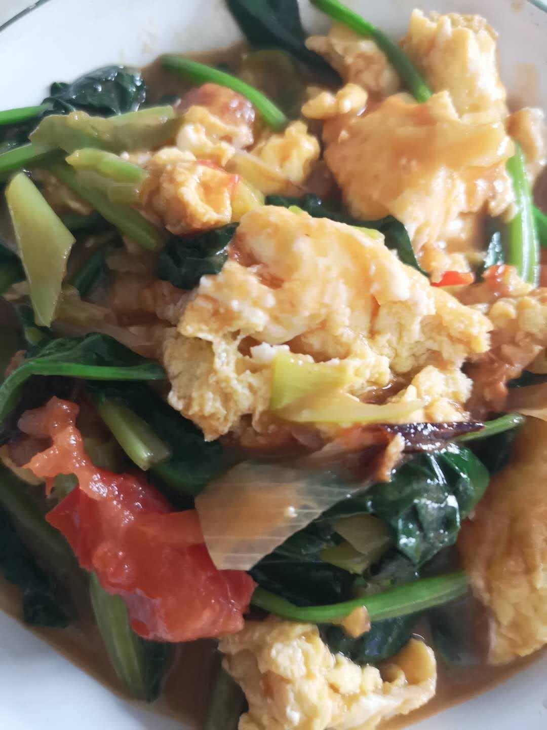 菠菜炒鸡蛋