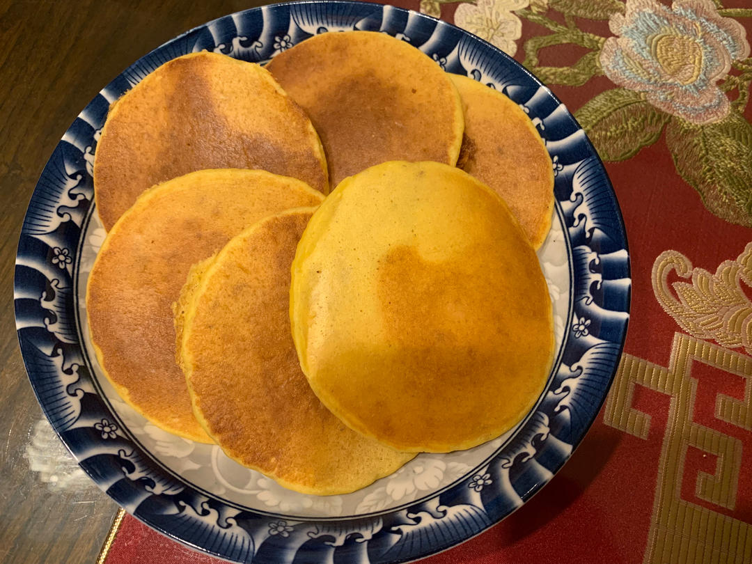 玉米面松饼，早起5分钟搞定，又软又健康