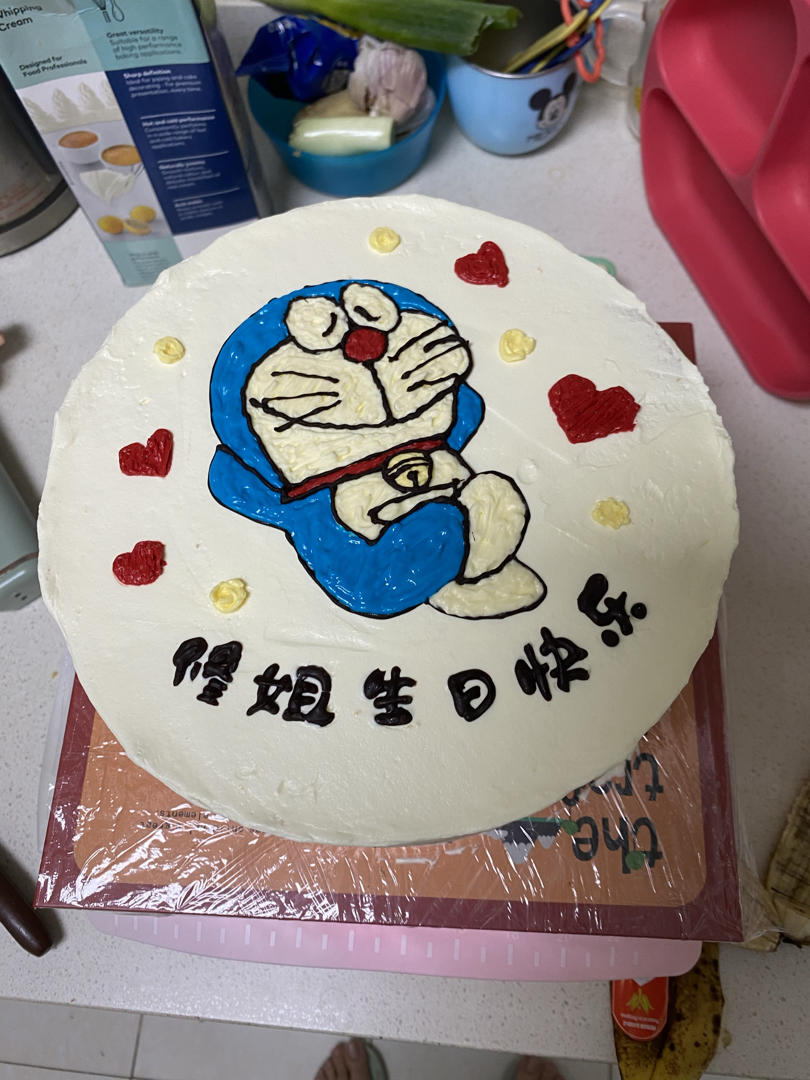 机器猫转印蛋糕