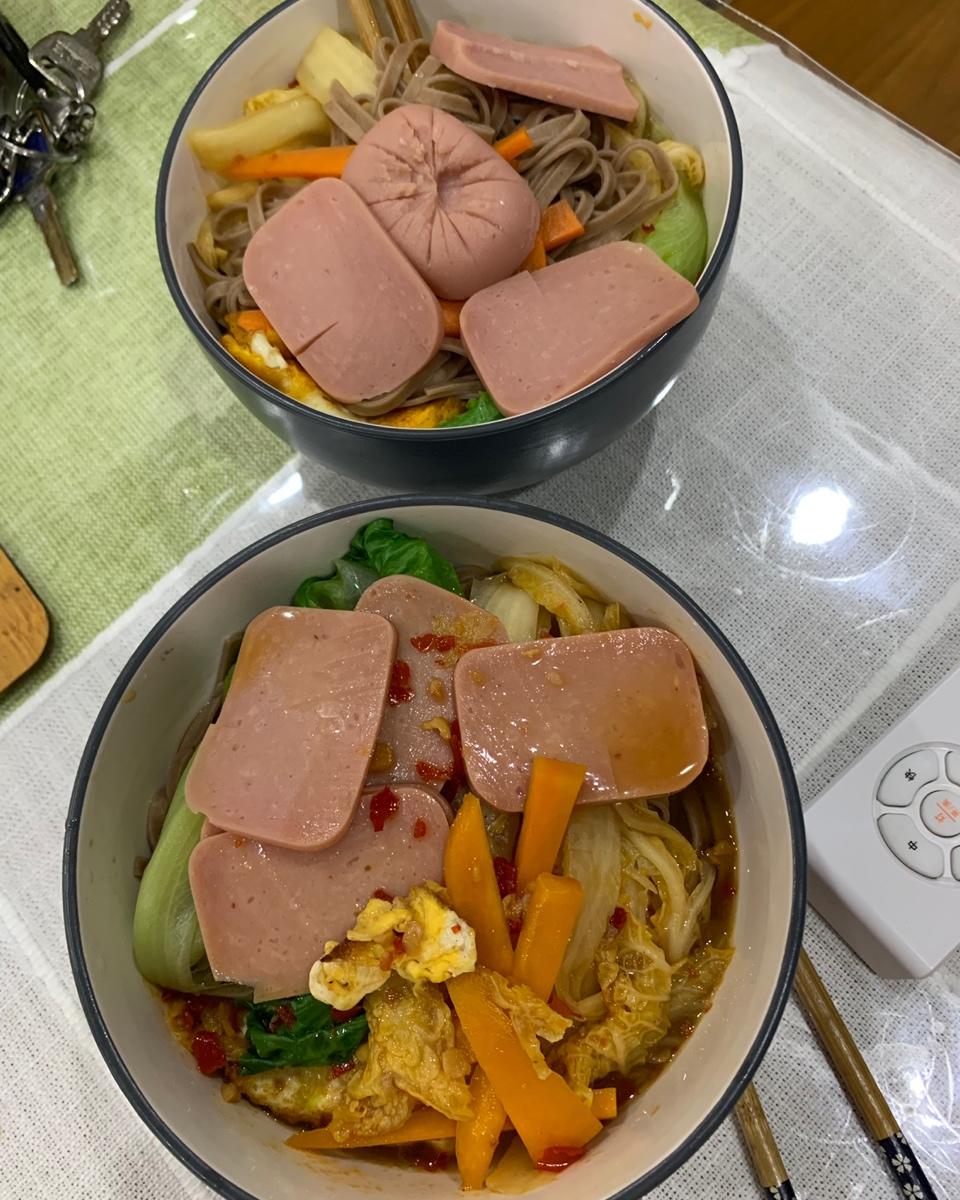 西红柿鸡蛋豆腐荞麦面【减脂餐】