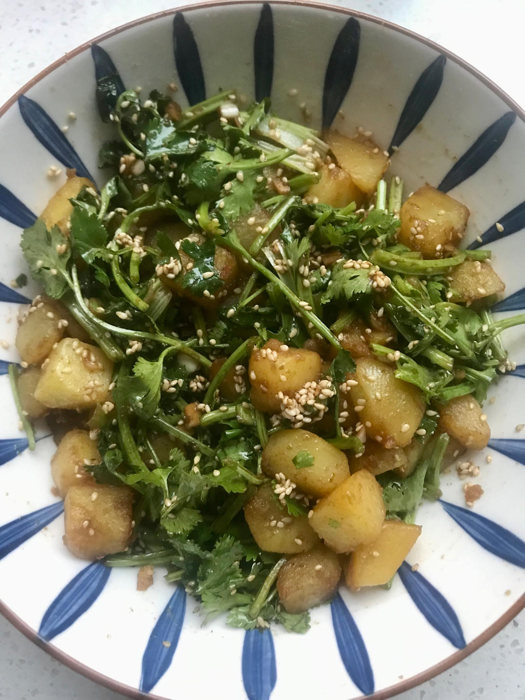 香菜拌土豆
