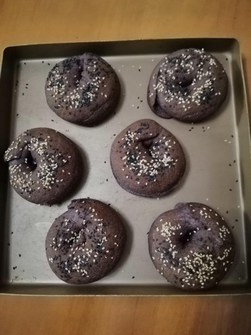 黑米粉全麦贝果（不过水）