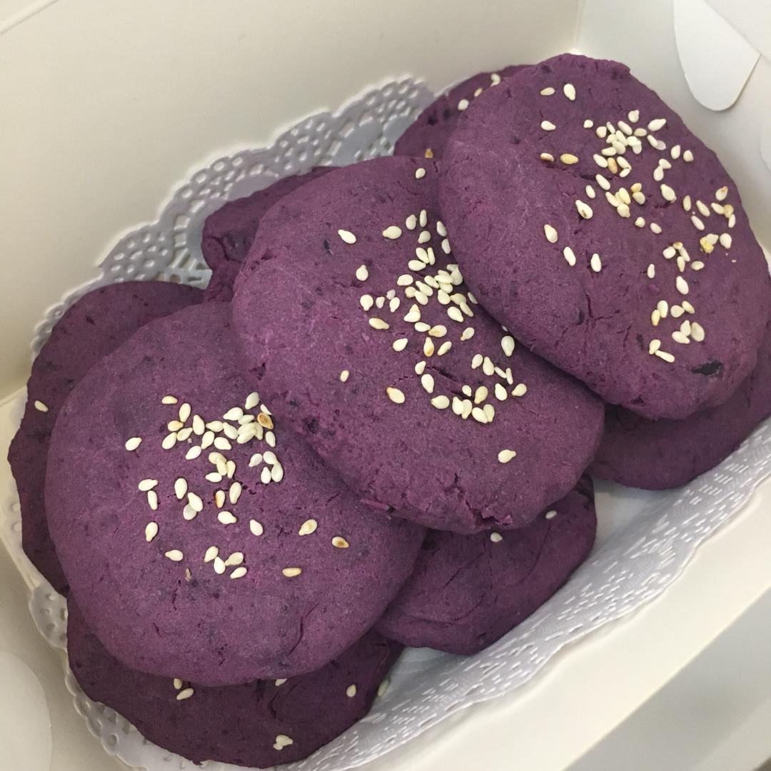 紫薯糯米小饼--超简单烤箱版
