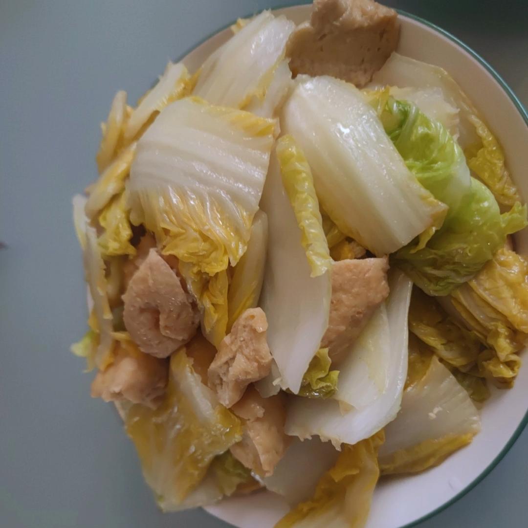 好吃到连汤汁都不剩的白菜焖豆泡，给肉都不换