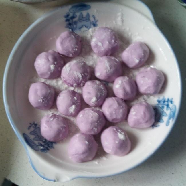 奶味紫薯小丸子