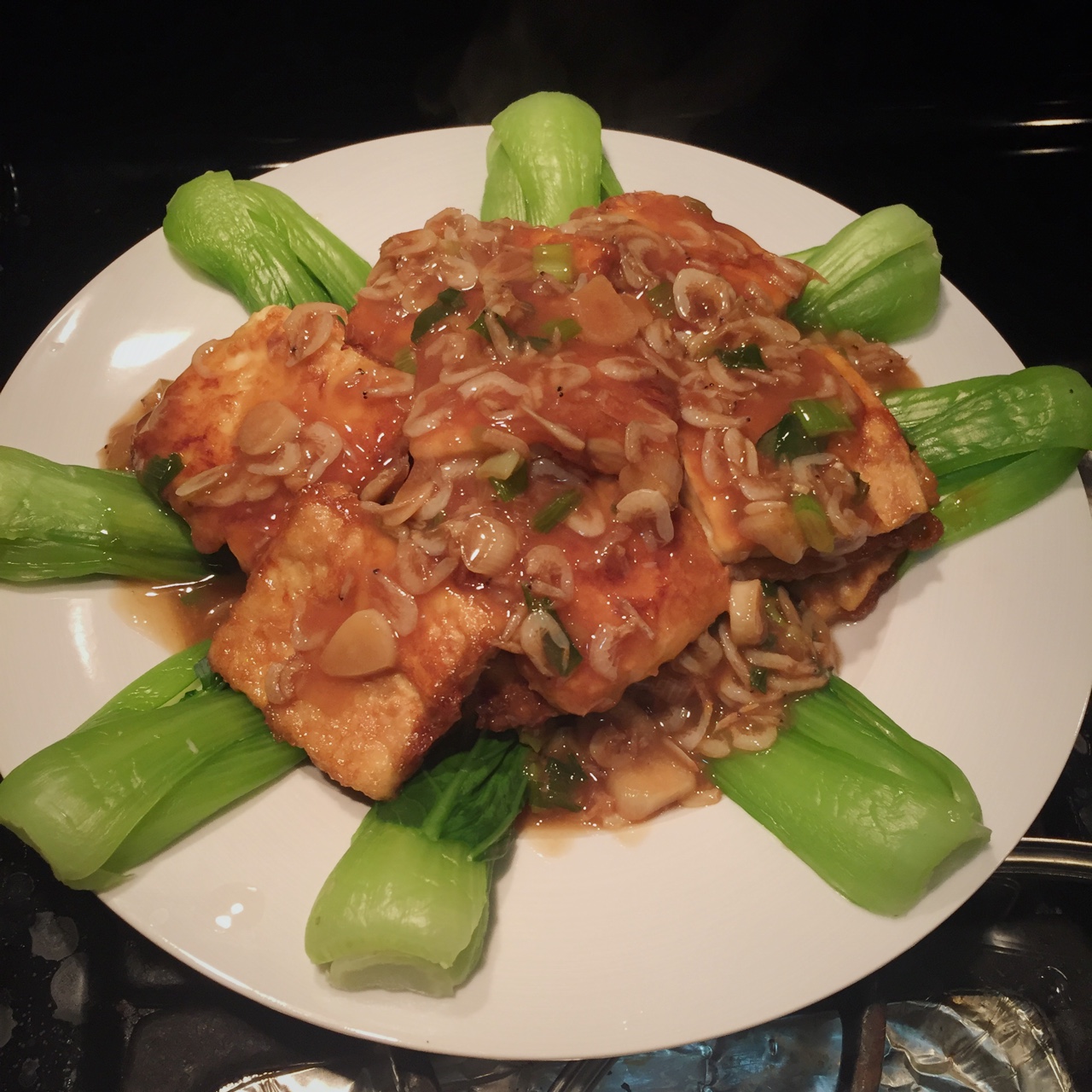 虾皮锅塌豆腐 （鲁菜）