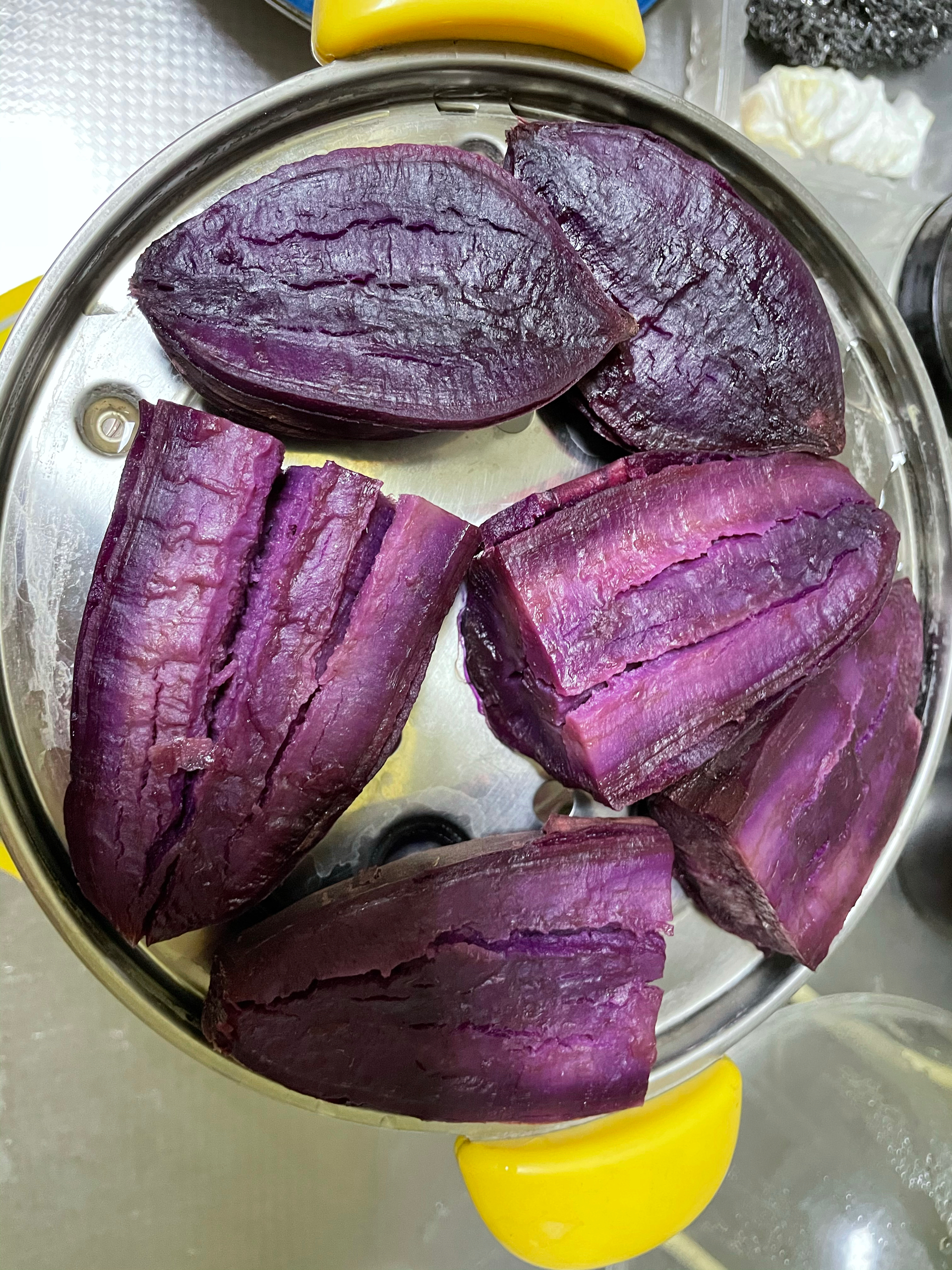 甜点|芝士焗紫薯(空气炸锅)的做法 步骤1
