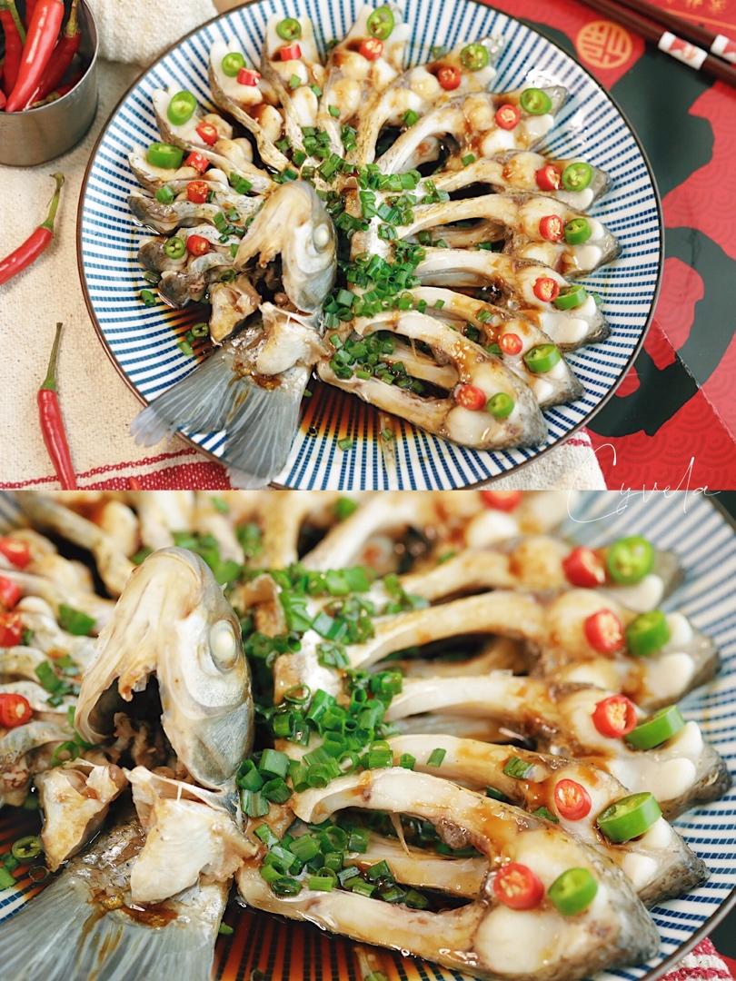 年夜菜必备❗️全家都爱的孔雀开屏清蒸鳊鱼🐟
