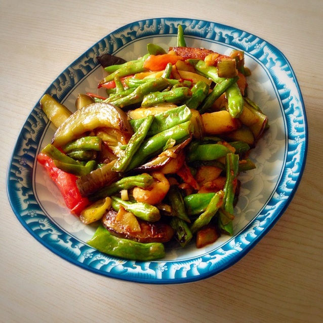 茄子烧豆角