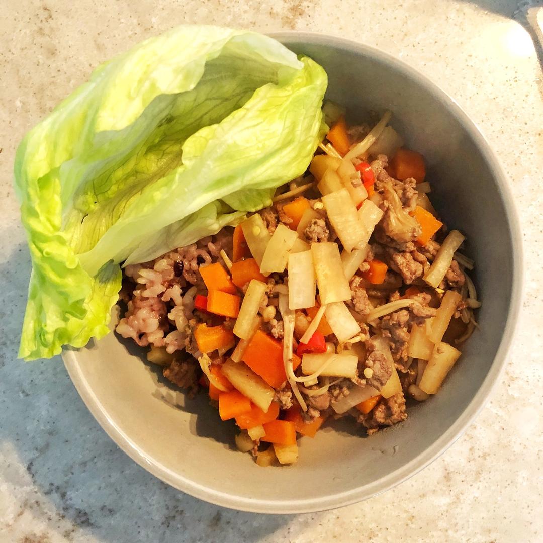 辣炒萝卜肉末--下饭神器