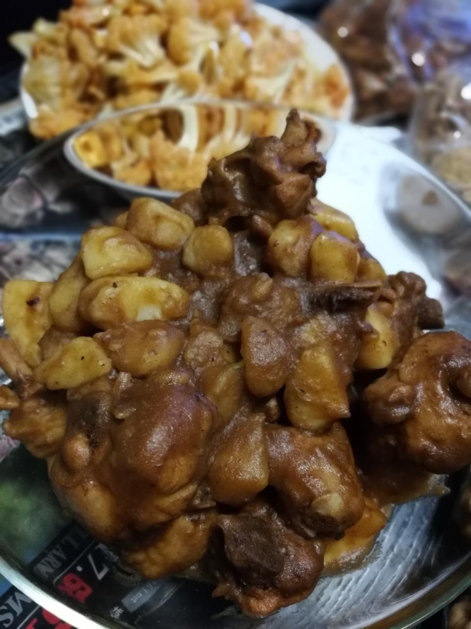 土豆焖鸡腿