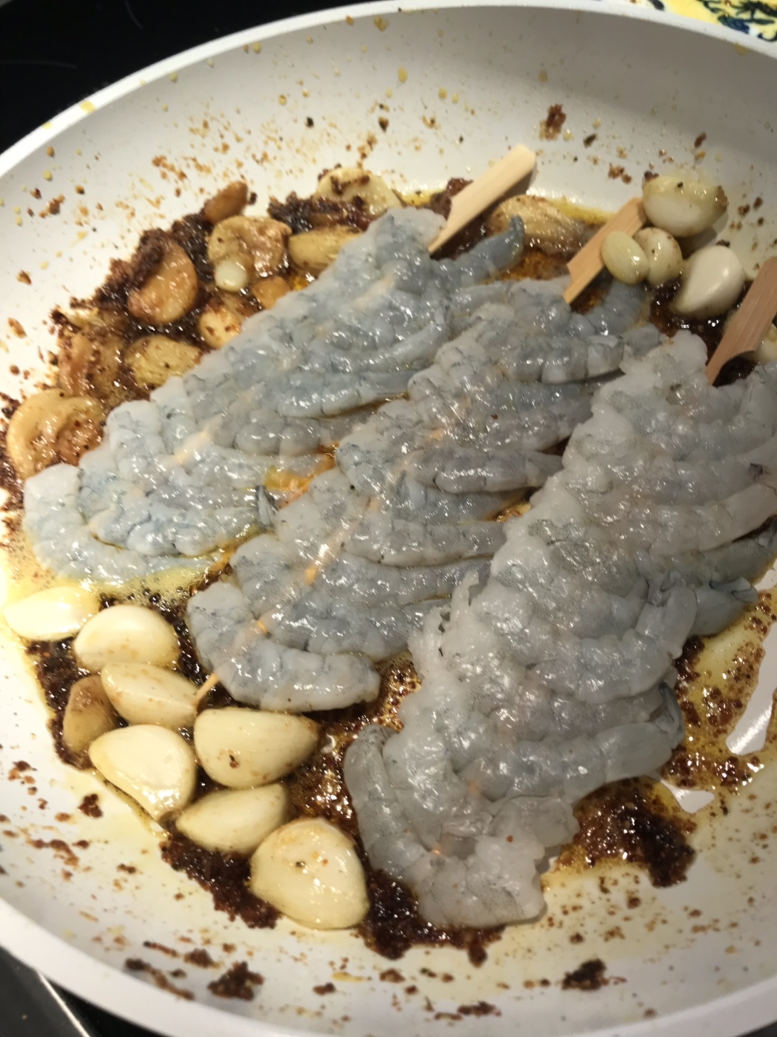 橄榄油蒜煎虾🦐串的做法 步骤9