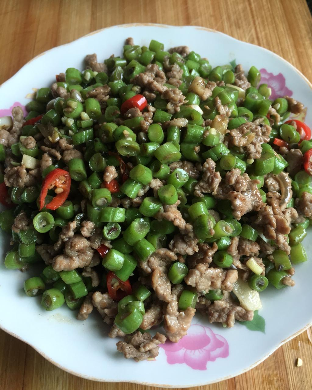 肉沫豆角下饭菜