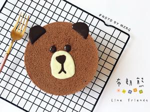 超萌布朗熊🧸 6寸巧克力戚风蛋糕的做法 步骤6