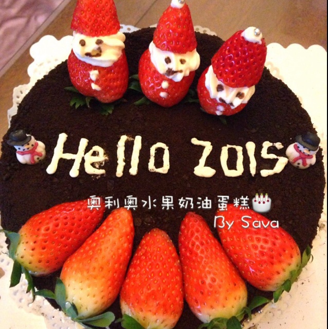 奥利奥抹茶奶油蛋糕(圣诞节版)