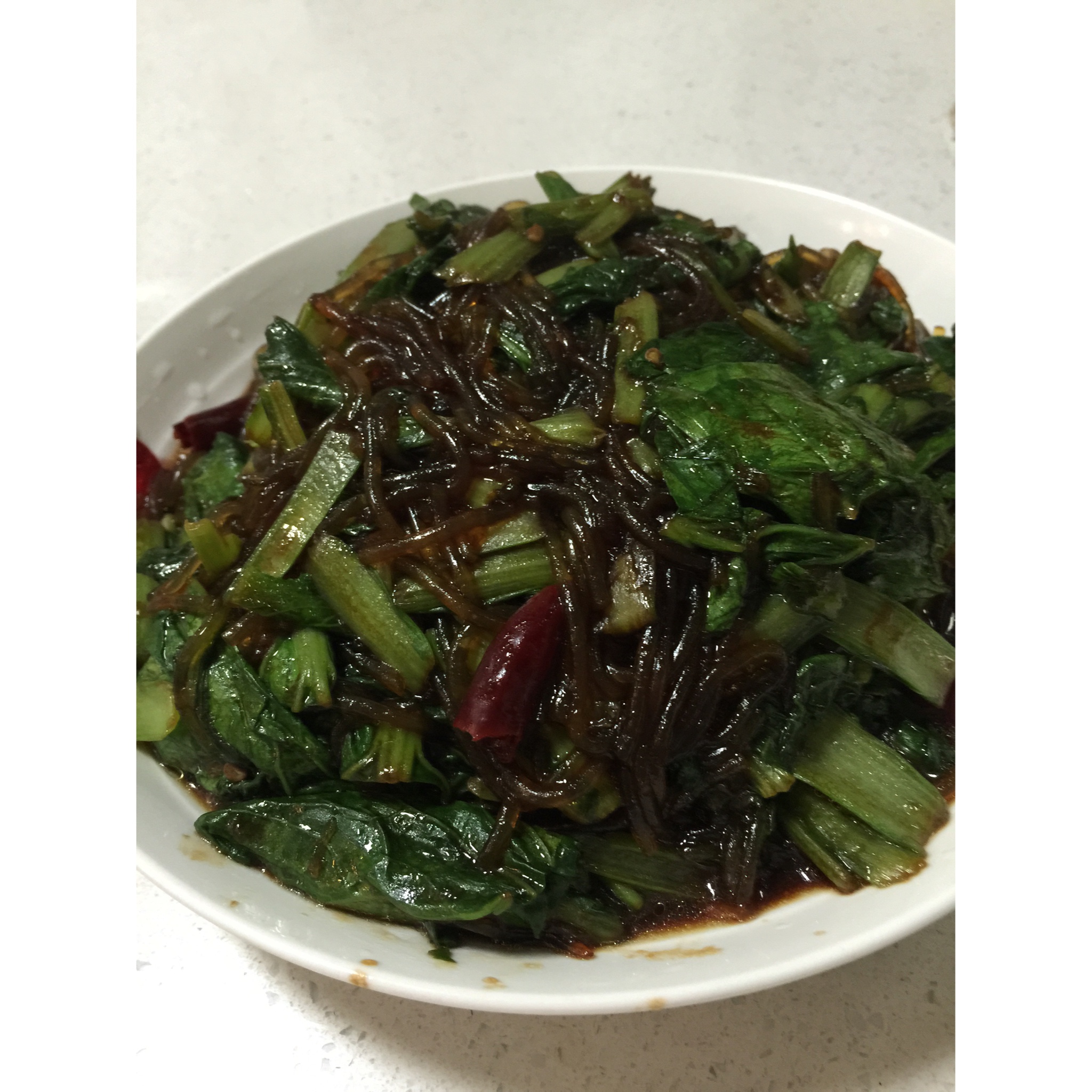 小白菜炝粉条