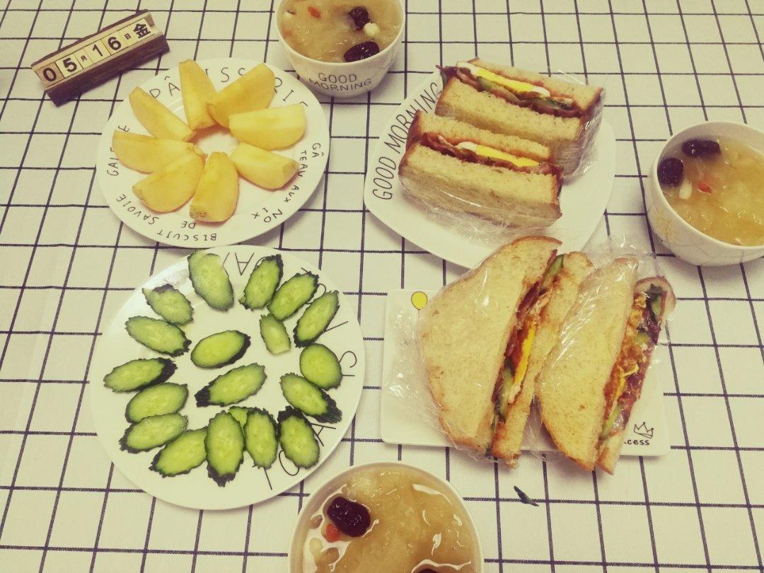 火腿芝士蛋三文治