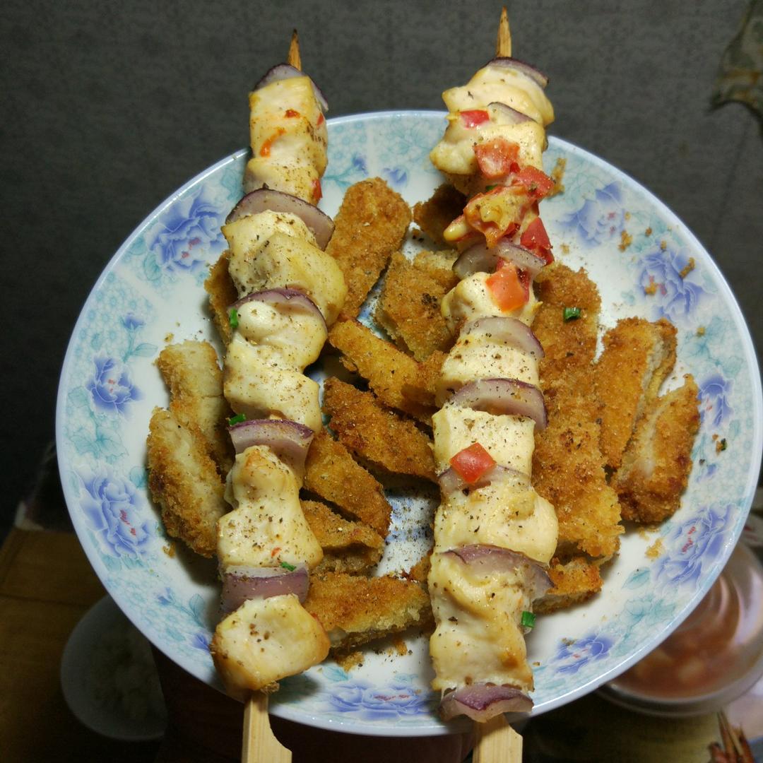 新疆烤鸡肉串