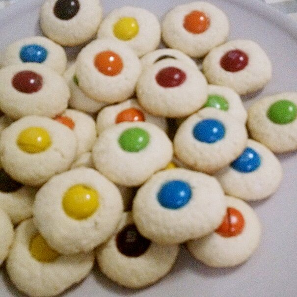 椰子味迷你MM豆曲奇小饼