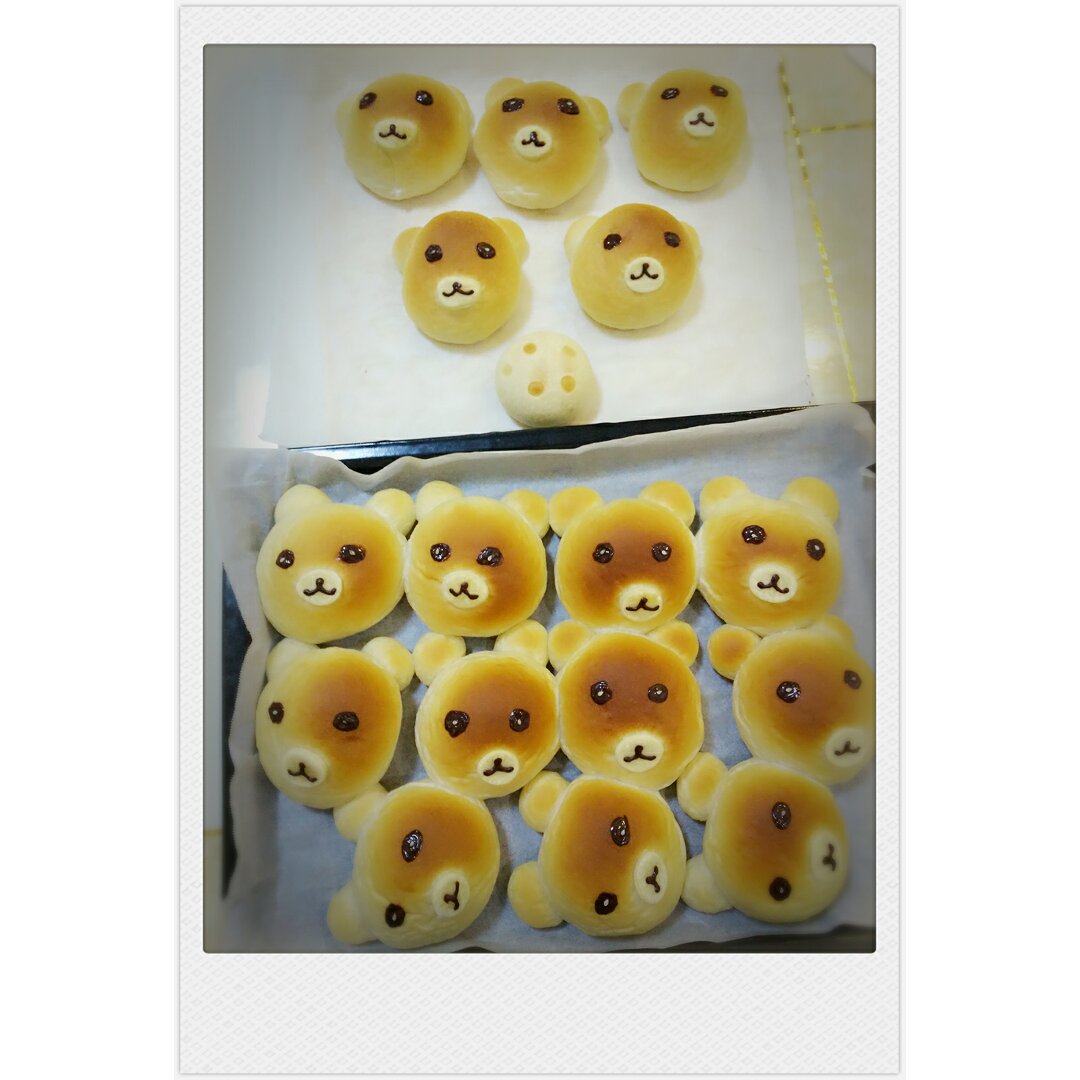 小熊豆沙面包