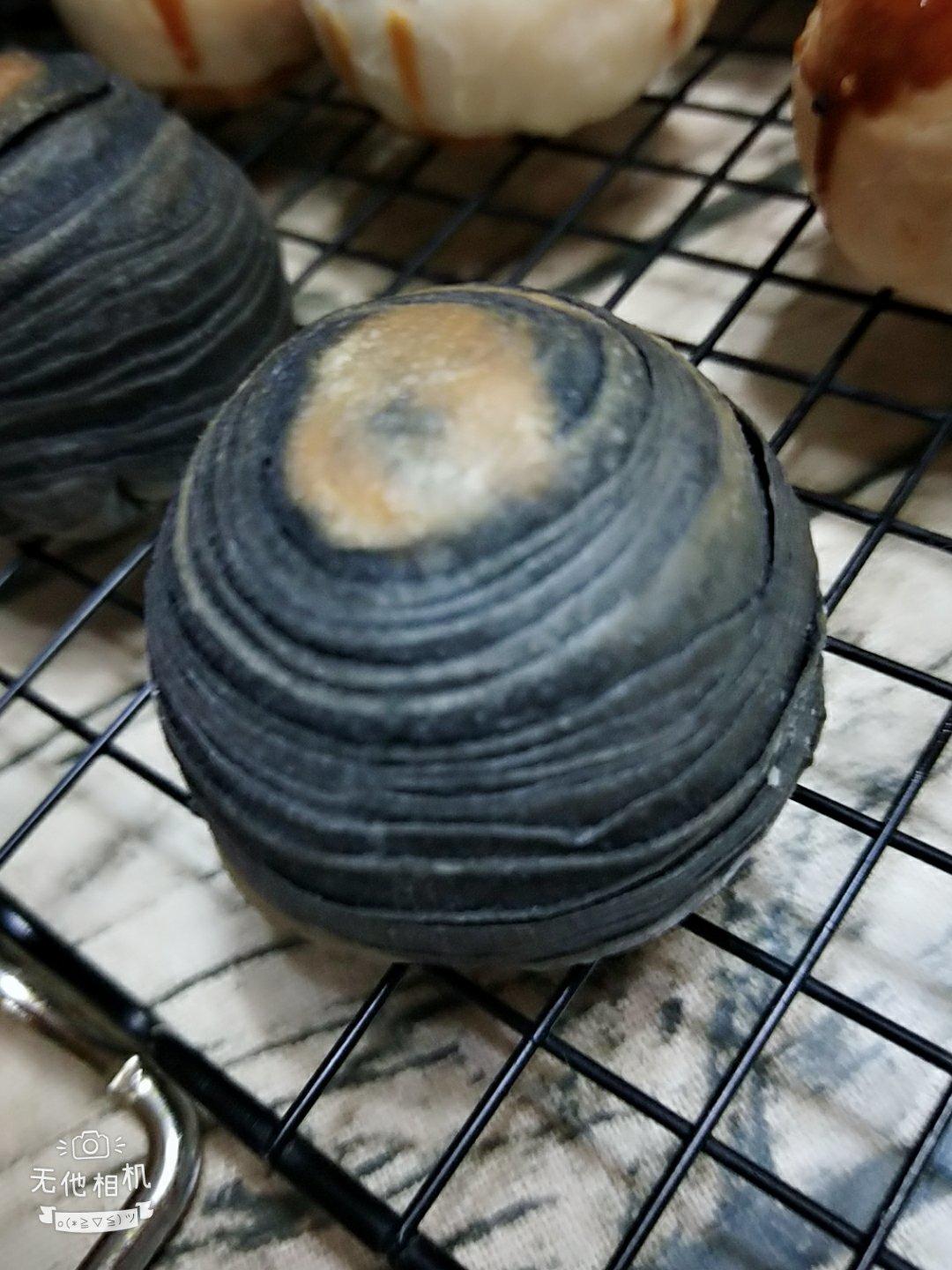 蛋黄酥~紫薯、抹茶、原味~花好月圆，中秋快乐~内附一次做六色蛋黄酥方法~