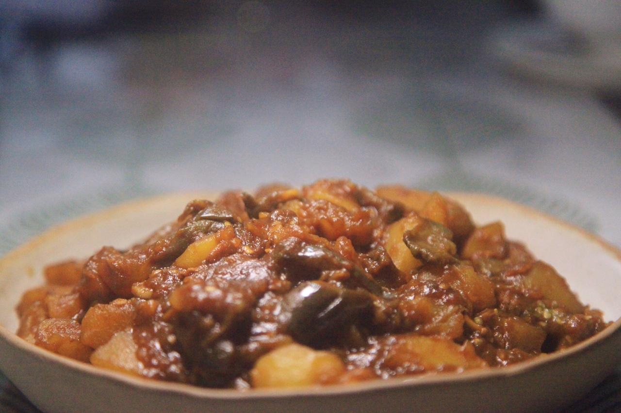 零厨艺土豆炖茄子—香菇肉酱版的做法