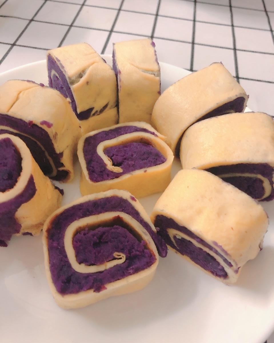 紫薯鸡蛋卷