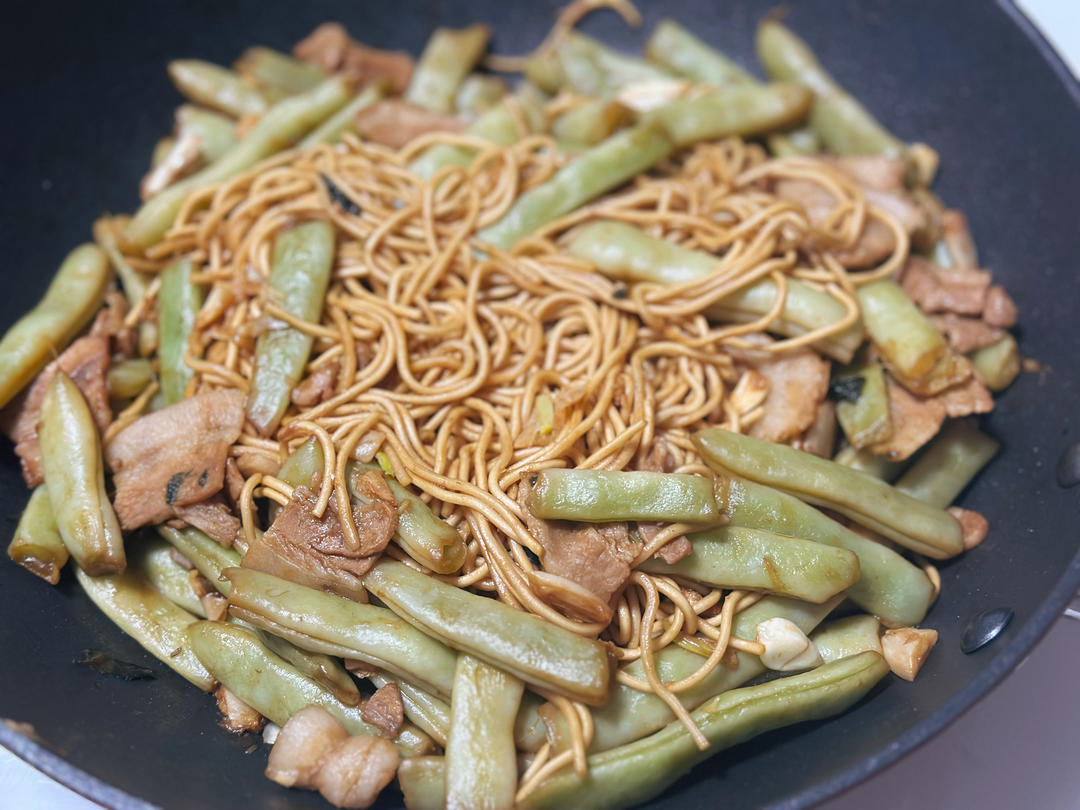 地道老北京扁豆焖面 豆角焖面 太好吃小心吃撑哦
