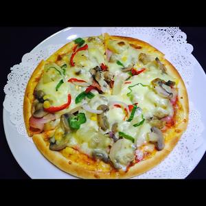 培根蔬菜水果披萨的做法 步骤2