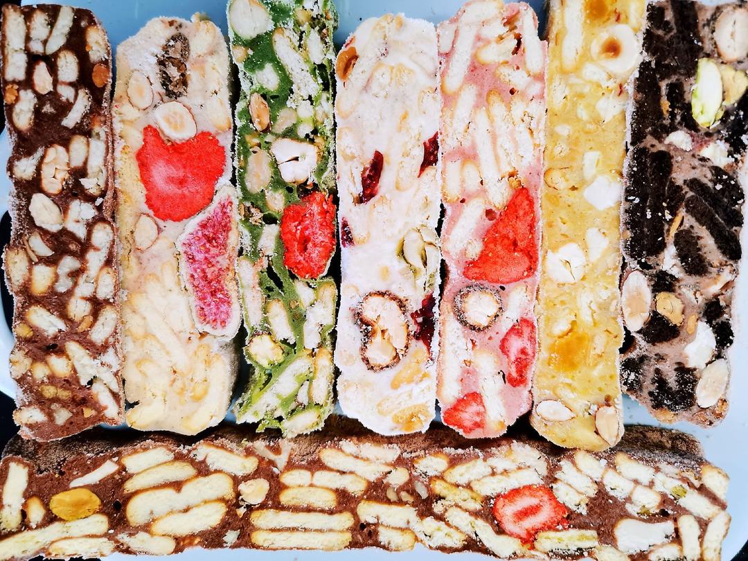 花样口味的雪花酥（12种不同口味）