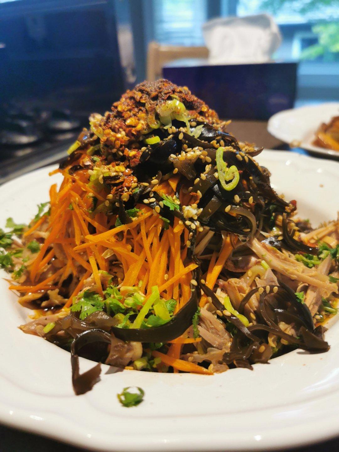 减脂健身｜凉拌手撕鸡丝（香辣&麻油版）