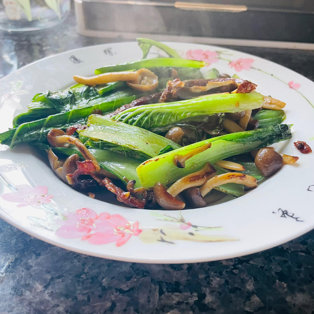 火腿蘑菇小白菜