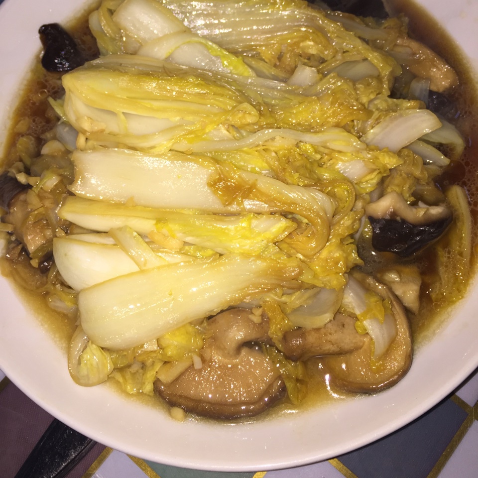 娃娃菜炒香菇