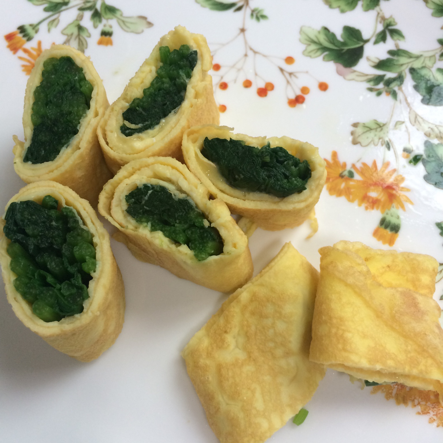 好吃又简单的鸡蛋菠菜卷