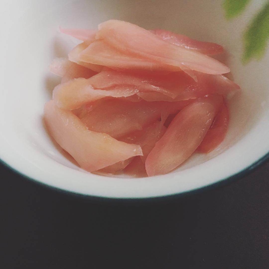 日本寿司店的泡姜