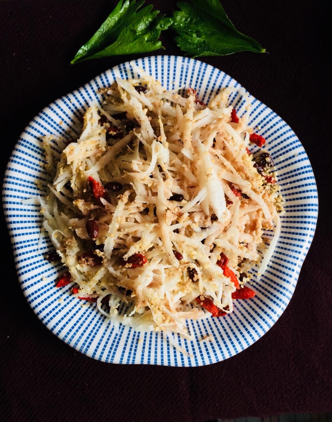 快手藕丝～无油无糖版的做法