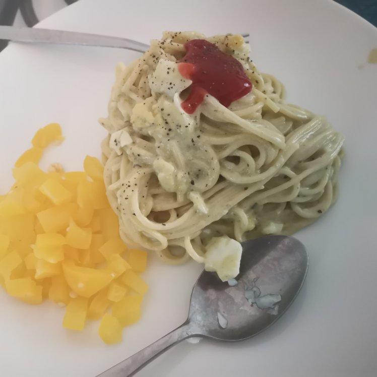 小清新牛油果火腿意面