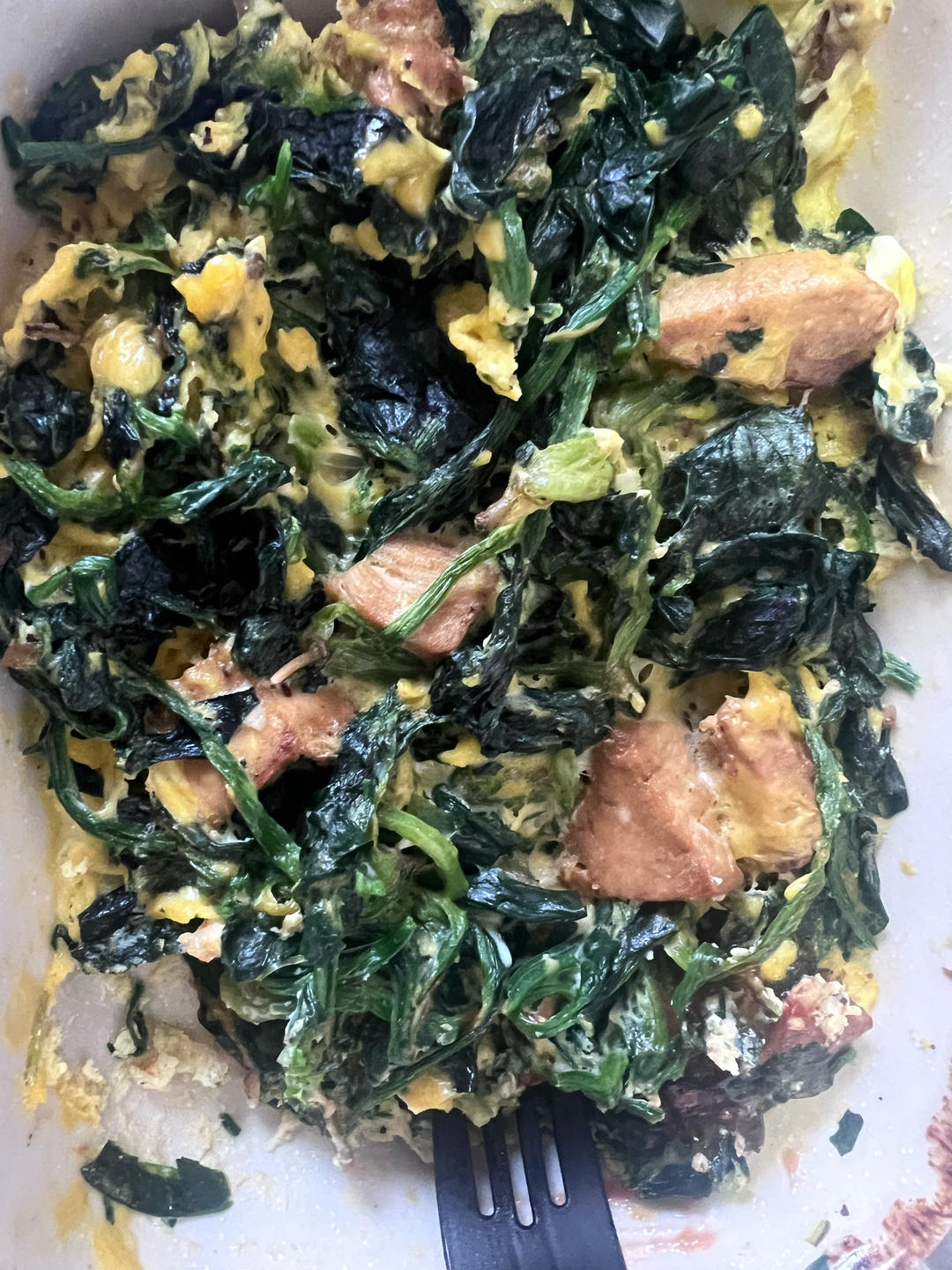 微波炉菠菜鸡蛋