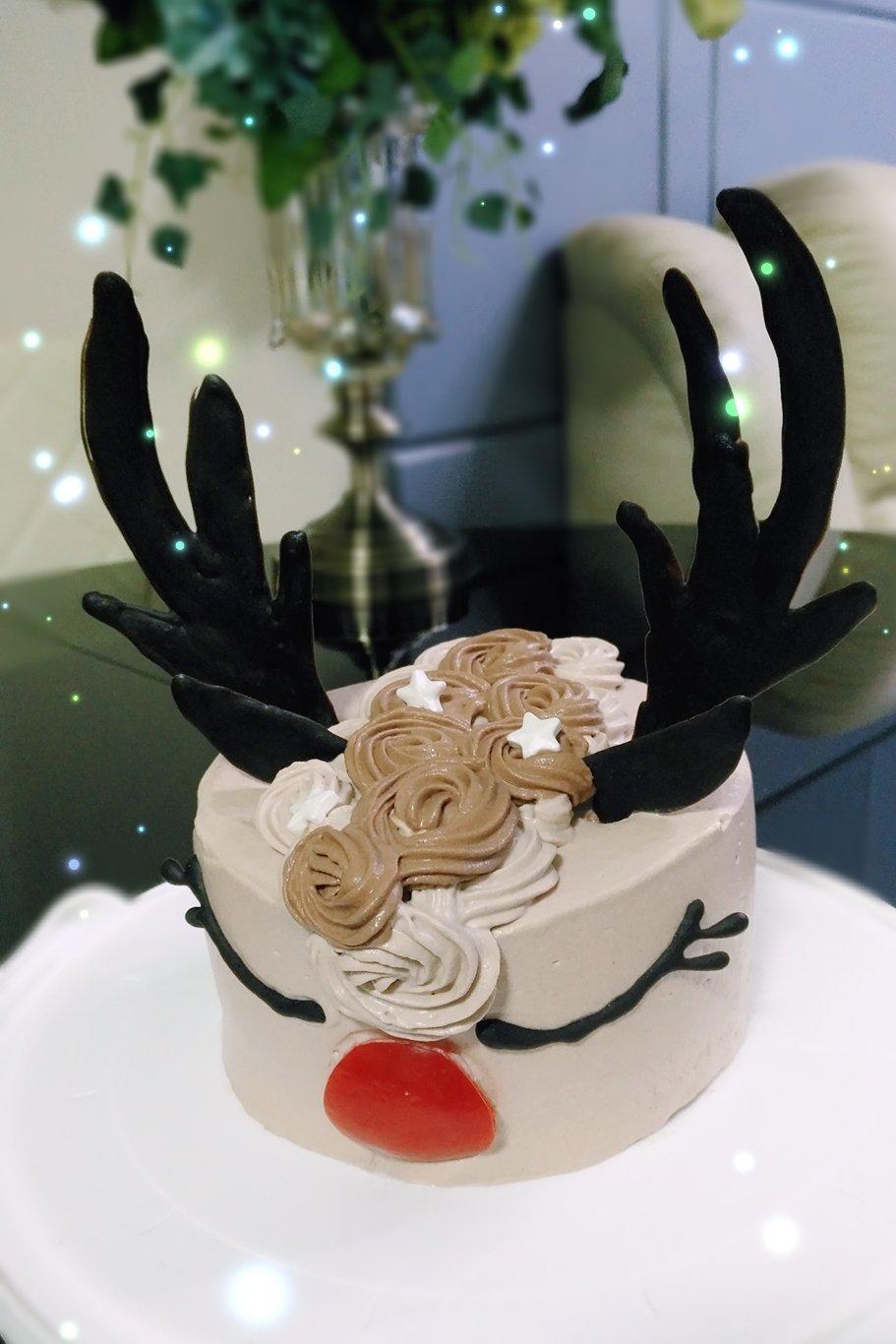 圣诞款麋鹿蛋糕