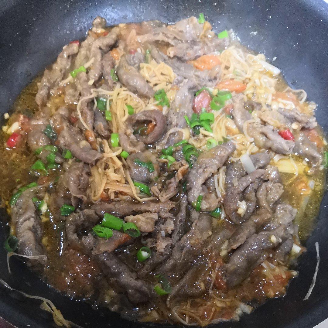 茄汁肥牛金针菇