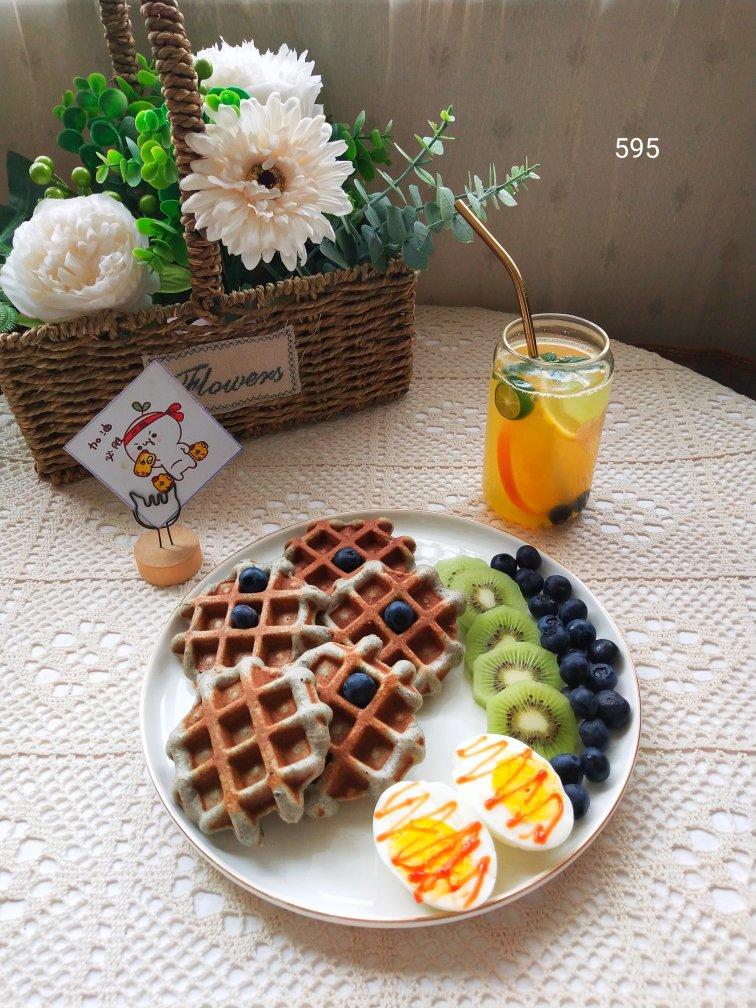 黑芝麻华夫饼